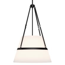 Oliver 18" Wide Pendant with Linen Shade