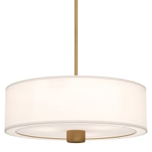 Theo 3 Light 24" Wide Pendant with Linen Shade