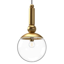 Delilah 10" Wide Mini Pendant with Clear Glass Shade