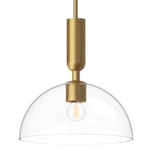 Jude 12" Wide Pendant with Clear Glass Shade