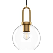 Soji 8" Wide Mini Pendant with Clear Glass Shade