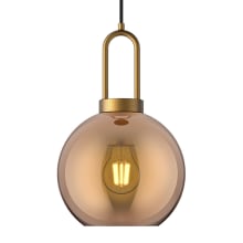 Soji 8" Wide Mini Pendant with a Copper Glass Shade