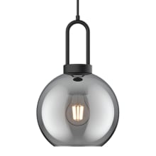 Soji 8" Wide Mini Pendant with Smoked Glass Shade