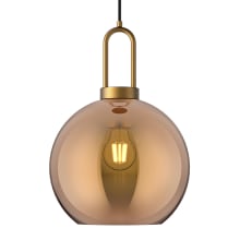 Soji 10" Wide Mini Pendant with a Copper Glass Shade