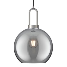 Soji 10" Wide Mini Pendant with Smoked Glass Shade