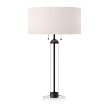 Sasha 2 Light 31" Tall Buffet Table Lamp with Linen Shade