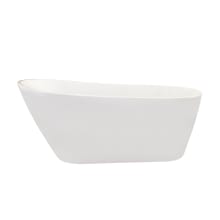 Shaia 67" Free Standing Acrylic Soaking Tub with Reversible Drain, Drain Assembly, and Overflow