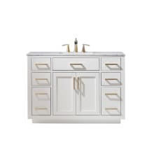 Ivy 48" Free Standing Single Basin Vanity Set with Cabinet and Marble Vanity Top