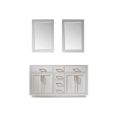 Ivy 60" Double Free Standing Vanity Cabinet - Less Vanity Top