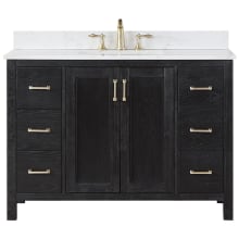Hadiya 48" Free Standing Single Basin Vanity Set with Cabinet and Stone Composite Vanity Top