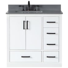 Monna 36" Free Standing Single Basin Vanity Set with Cabinet and Stone Composite Vanity Top