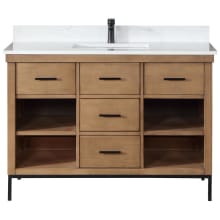 Kesia 48" Free Standing Single Basin Vanity Set with Cabinet and Stone Composite Vanity Top