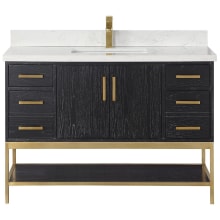 Wildy 48" Free Standing Single Basin Vanity Set with Cabinet and Stone Composite Vanity Top