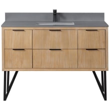 Helios 48" Free Standing Single Basin Vanity Set with Cabinet and Stone Composite Vanity Top