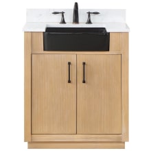Novago 30" Free Standing Single Basin Vanity Set with Cabinet and Stone Composite Vanity Top