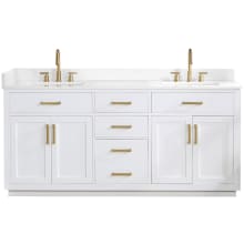 Gavino 72" Free Standing Double Basin Vanity Set with Cabinet and Stone Composite Vanity Top