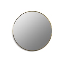 Liceo 30" Diameter Contemporary Circular Aluminum Framed Bathroom Wall Mirror