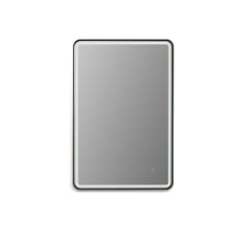 Viaggi 36" x 24" Contemporary Rectangular Aluminum Framed Bathroom Wall Mirror with LED Lighting
