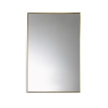 Sassi 36" x 24" Contemporary Rectangular Aluminum Framed Bathroom Wall Mirror