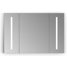 Catola 48" x 32" Lighted Frameless Triple Door Medicine Cabinet with Touch-Sensor and Soft-Close Hinges