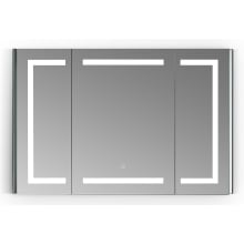 Bojano 48" x 32" Lighted Frameless Triple Door Medicine Cabinet with Touch-Sensor and Soft-Close Hinges