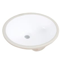 Lily 18-5/16" Oval Ceramic Undermount Bathroom Sink with Overflow