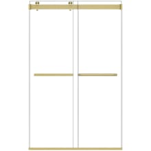 Marcelo 76" High x 48" Wide Bypass Frameless Shower Door with Clear Glass