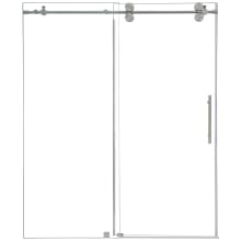 Lazaro 78" High x 68" Wide Sliding Frameless Shower Door with Clear Glass
