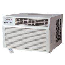 9000 BTU Window Air Conditioner with 10700 BTU Electric Heater and Remote Control