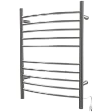 Radiant 23-5/8"W x 31-7/8"H 120 V Plug-In/Hardwired Stainless Steel Towel Warmer with Mounting Hardware and 10 Bars