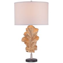 1 Light 30.75" Height Table Lamp with White Suede Shade