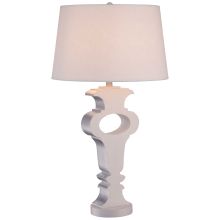 1 Light 32" Height Table Lamp with Cream Linen Shade