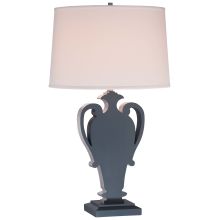 1 Light 32" Height Table Lamp with White Linen Shade