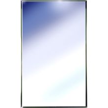 Vista 16" x 26" Single Door Medicine Cabinet with Stainless Steel Framed Mirror and Glass Shelves