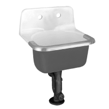 Lakewell Wall Mounted Cast Iron Utility Sink with 22" Length