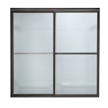 Prestige 71-1/2" Tall Framed, bypass, Hammered Glass Shower Door - Fits 56" to 60" Width Openings