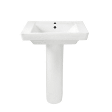 24" Single Hole Bathroom Pedestal Sink from the Boulevard Series