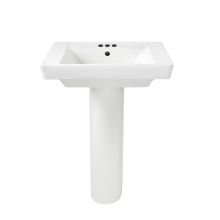 4" Centers, 3 Faucet Hole Pedestal Sink from the Boulevard Series