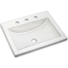 21" Drop-in Bathroom Sink with 3 Hole with Overflow