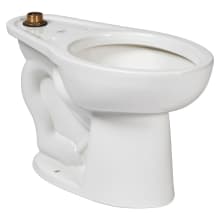 Madera Elongated Toilet Bowl Only With Top Spud, Slotted Rim For Bedpan Holding, and Everclean - Less Seat and Flushometer