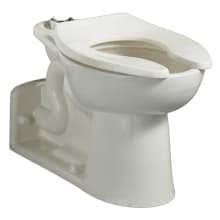 Priolo Elongated Right-Height Toilet Bowl Only Top Spud and Slotted Rim For Bedpan Holding - Less Seat and Flushometer