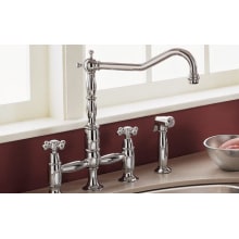 Culinaire Kitchen Faucet with Cross Handles and Side Spray
