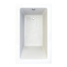 Studio 60" Acrylic Soaking Bathtub with Reversible Drain - Lifetime Warranty