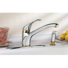 Single Handle Kitchen Faucet with Side Spray from the Connoisseur Series