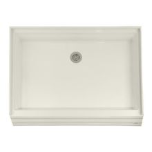 Town Square 48" X 34" Reinforced Acrylic Shower Pan - Single threshold, Rear Drain