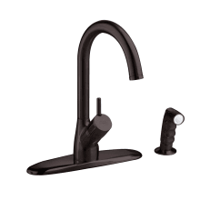 Single Handle Hi Flow Kitchen Faucet with Side Spray from the Culinaire Collection