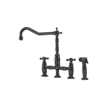 Culinaire Kitchen Faucet with Cross Handles and Side Spray