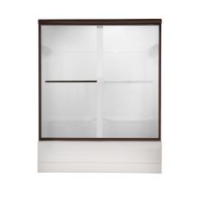 60" x 58" Euro Frameless By-Pass Double Sliding Shower Door with Clear Glass