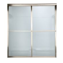 Prestige 58" Tall Framed, bypass, Hammered Glass Shower Door - Fits 57-1/2" to 59-1/2" Width Openings