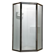 Neo Angle 68-1/2" Tall Framed, Pivot, Clear Glass Shower Door - Fits 24-7/16" to 24-7/16" Width Openings
